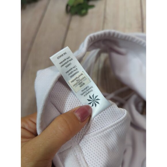 ATHLETA Women's White Sports Bra Cross Back Athletic Size Medium - Picture 4 of 5